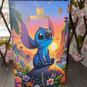 Stanley Blue & Purple Stitch Sunset Tumbler Art Panel